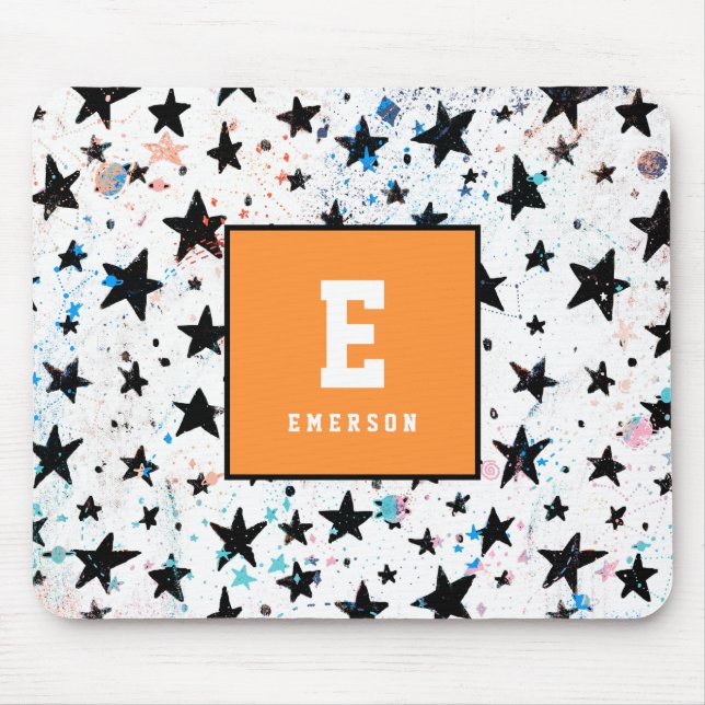 stars and space fun astronomy pattern mouse pad (Front)