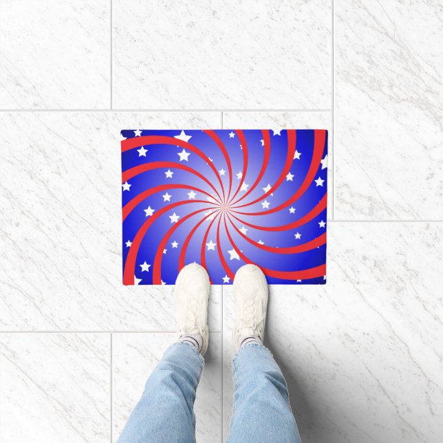 Stars and Spiral Burst Doormat (Indoor)