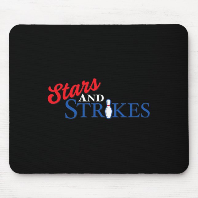 Stars And Strikes Bob Bowling Team American Colour Mouse Pad (Front)