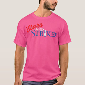 Stars And Strikes Bob Bowling Team American Colour T-Shirt