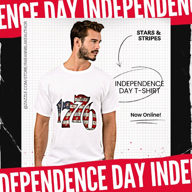Stars and Stripes 1776 Independence Day T-Shirt (Creator Uploaded)