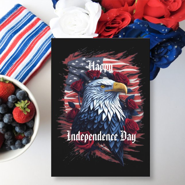 Stars and Stripes 4th July Independence Day Flag Card (Creator Uploaded)