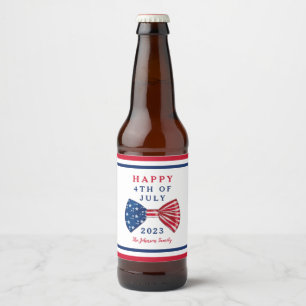 Stars And Stripes 4th Of July Classic  Beer Bottle Label