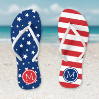Stars and Stripes 4th of July Monogram