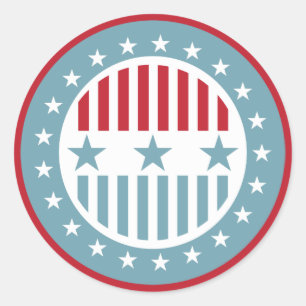 Stars and Stripes 4th of July Stickers