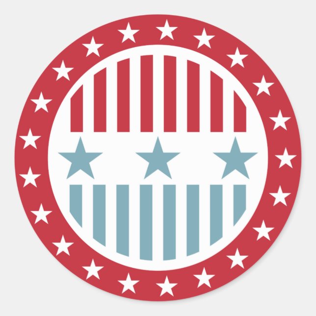 Stars and Stripes 4th of July Stickers (Front)