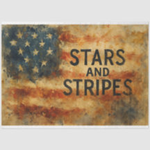 Stars and Stripes Abstracted Decoupage Paper