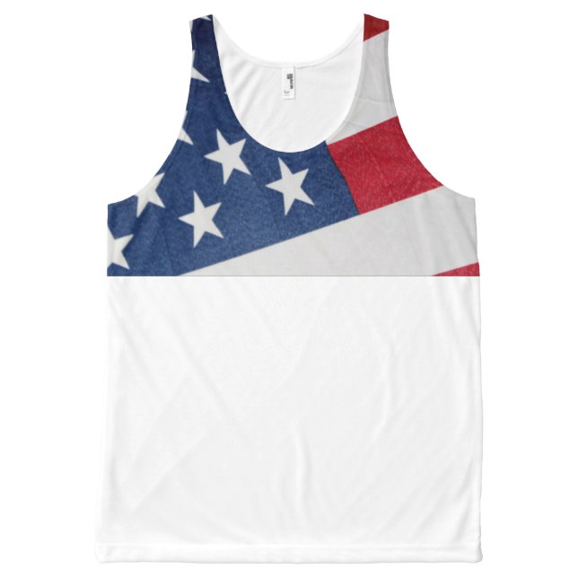 Stars and Stripes All-Over Print Singlet (Front)