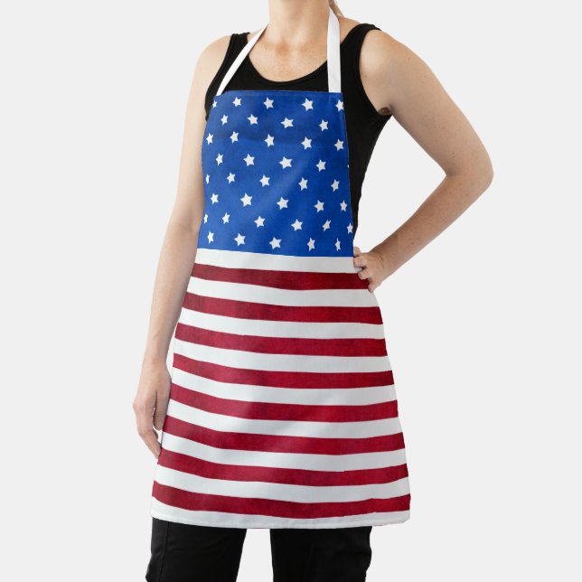 Stars and Stripes-American flag by Shirley Taylor Apron (Insitu)