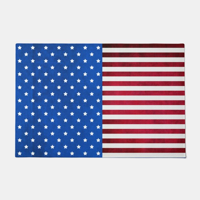 Stars And Stripes-American Flag by Shirley Taylor Doormat (Front)