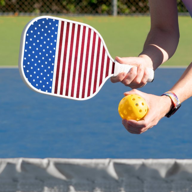 Stars and Stripes-American flag by Shirley Taylor Pickleball Paddle (Insitu)