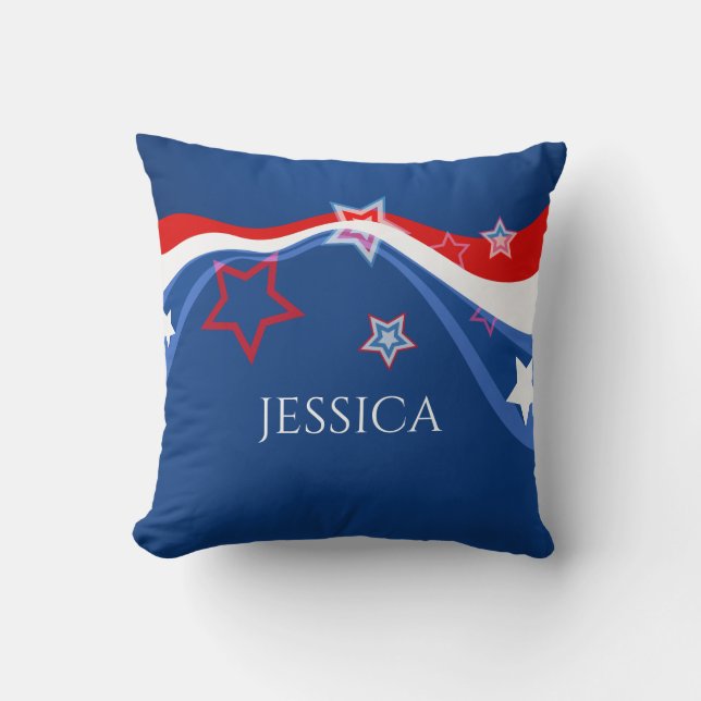 Stars and Stripes American flag Cushion (Front)