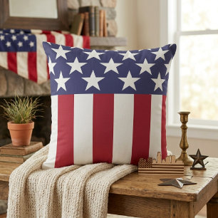 Stars and Stripes American Flag Cushion