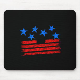 Stars and stripes american flag patriotic 4th of mouse pad