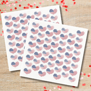 Stars And Stripes American Flag Patriotic Napkin