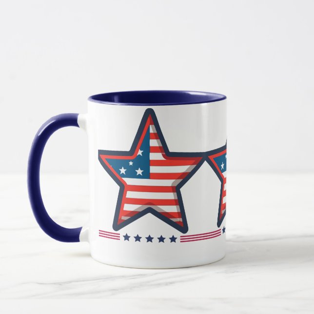 "Stars and Stripes American Mug" Mug (Left)