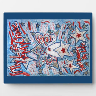 Stars and Stripes Angel Painting Art Plaque
