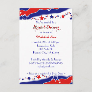 Stars and Stripes Bridal Shower Invitation