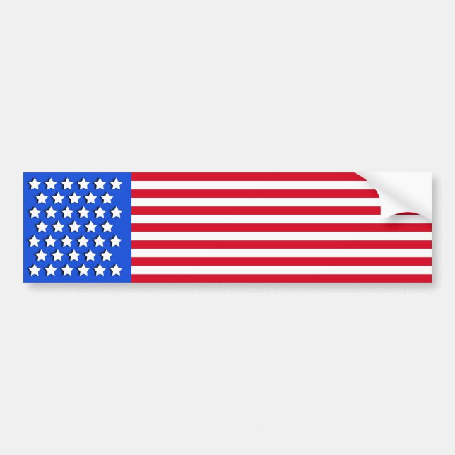 Stars and Stripes Bumper Sticker (Front)