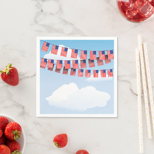 Stars And Stripes Bunting Paper Napkins