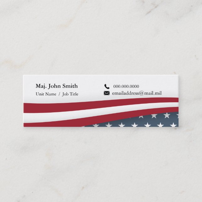 Stars and Stripes Business Card Mini (Front)