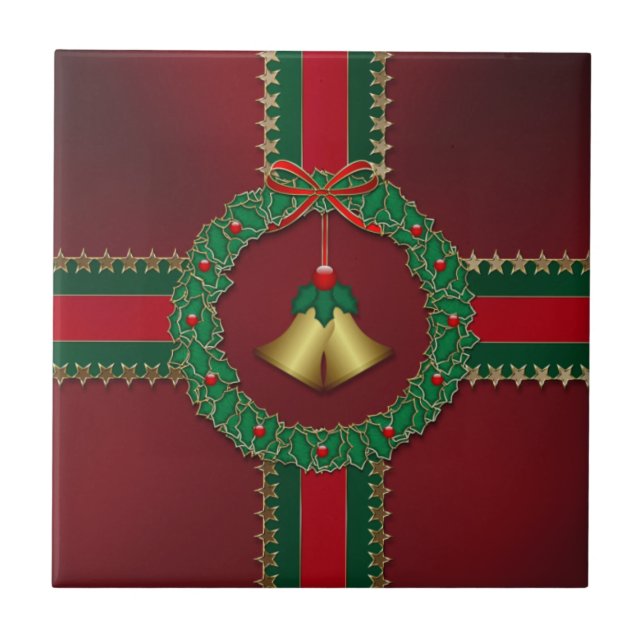 Stars and Stripes Christmas Trivet (Front)