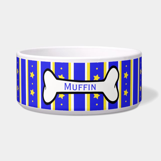 Stars and Stripes Custom Pet Bowl (Front)