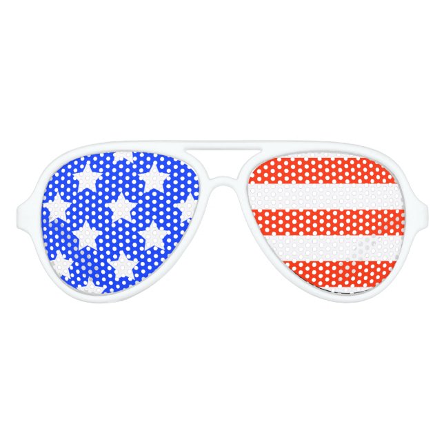 Stars and Stripes Design Party Glasses (Front)