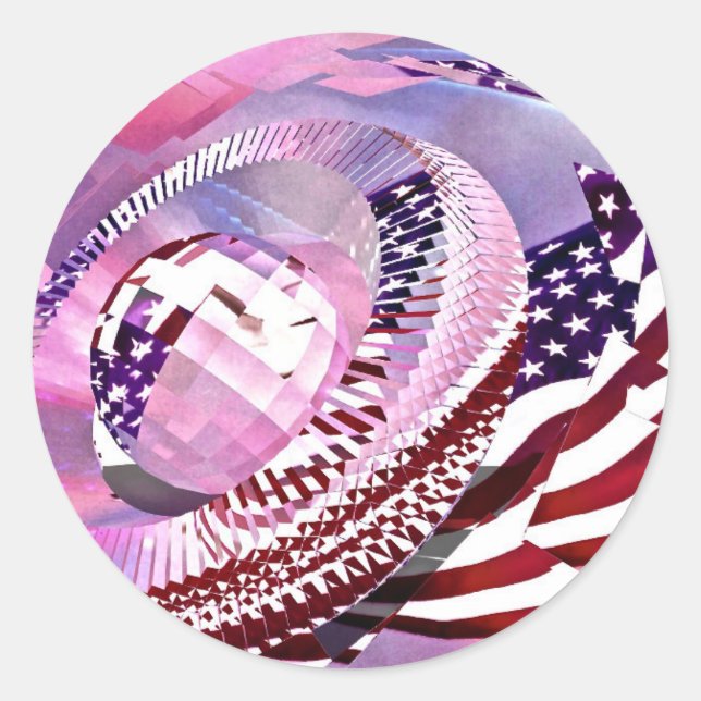 Stars and Stripes Envelope Seal and Sticker (Front)