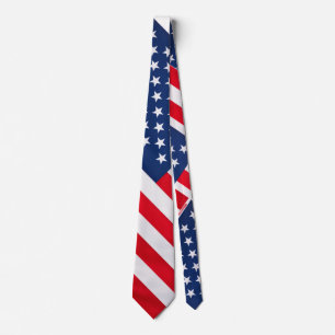 Stars and Stripes Flag Patriotic Neck Tie