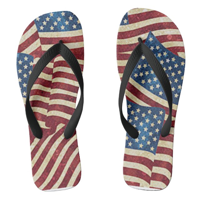 Stars and Stripes Flip Flops (Footbed)
