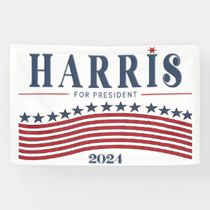 Stars and Stripes Harris for President 2024 Banner