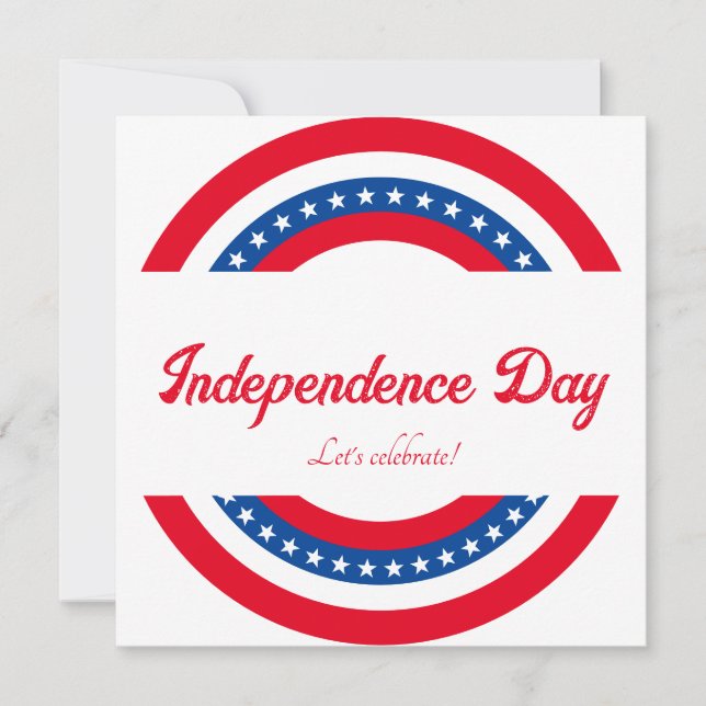 Stars and Stripes Independence Day Party Invitation (Front)