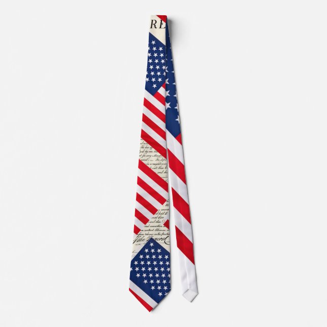 Stars and Stripes Independence  Tie (Front)