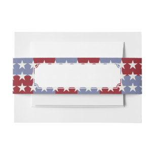 Stars and Stripes Invitation Belly Band