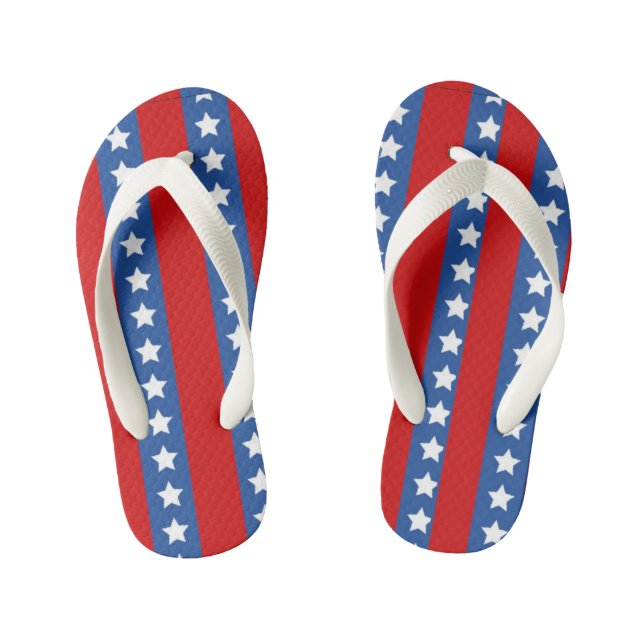 Stars and Stripes Kids Design Kid's Jandals (Footbed)