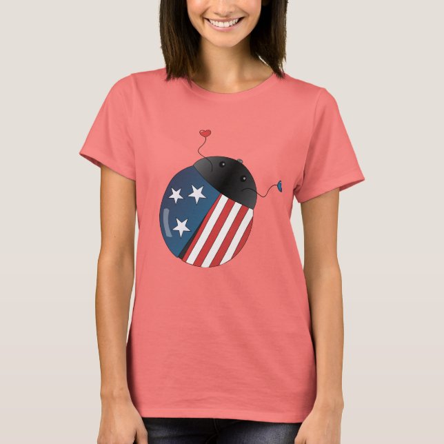 Stars and Stripes Ladybug T-Shirt (Front)