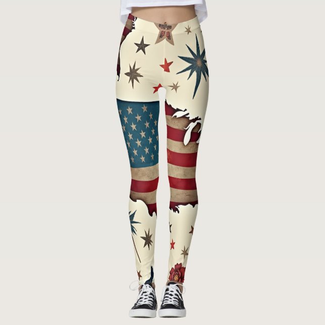 stars and stripes leggings (Front)