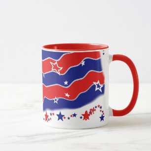 Stars and Stripes Monogrammed Mug