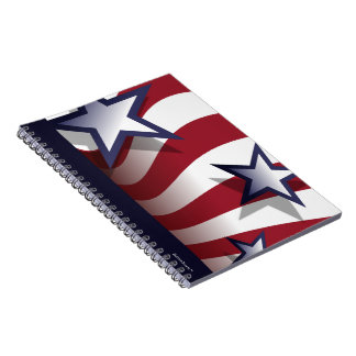 Stars and stripes notebook (customisable)