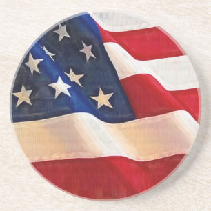 Stars and Stripes Old Glory American Flag Coaster