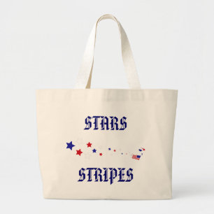 Stars and Stripes Parachuter Large Tote Bag