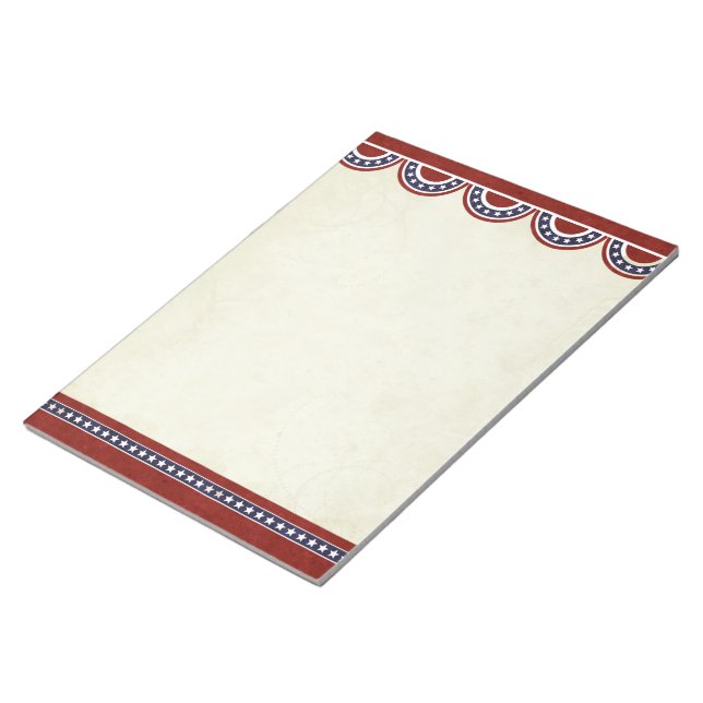 Stars and Stripes Patriotic Notepad (Angled)