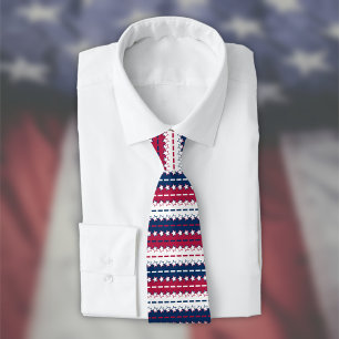 Stars and stripes - Patriotic -Red White Blue Tie