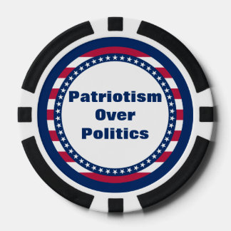 Stars and Stripes Patriotism Over Politics Poker Chips