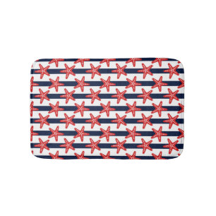 Stars And Stripes Pattern Bath Mat
