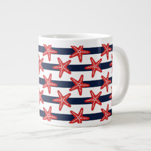 Stars And Stripes Pattern Large Coffee Mug