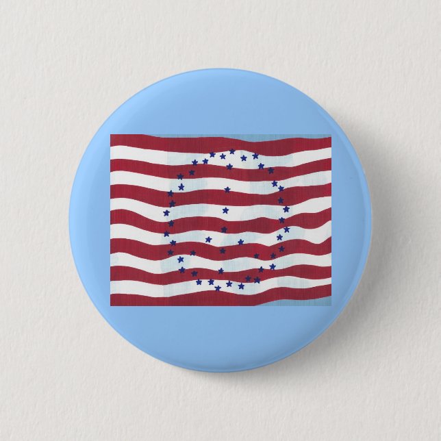 Stars and Stripes Peace Sign Flag Buttons (Front)