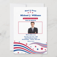 Stars and Stripes Photo Fundraiser Invitation