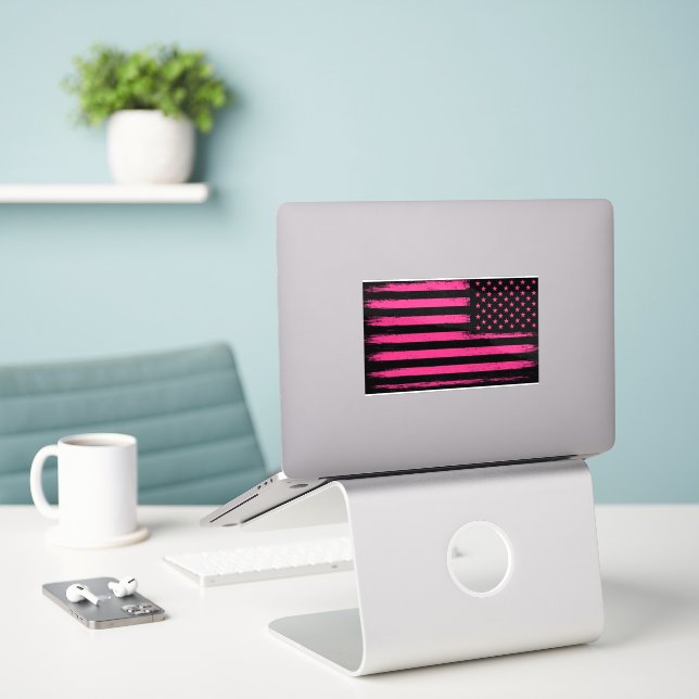 Stars and Stripes Pink Edition  (Laptop On Desk)